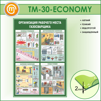 Стенд «Организация рабочего места газосварщика» (TM-30-ECONOMY)